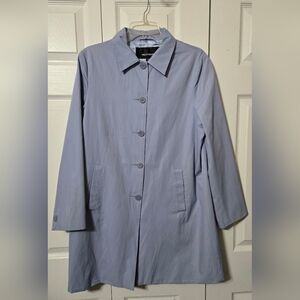 Periwinkle Blue Jacket with Pockets, Button Closure, Fully Lined, Size Medium